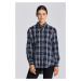 KOŠEĽA GANT D2. RELAXED CHECK FLANNEL SHIRT EVENING BLUE