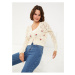 LC Waikiki V-Neck Embroidered Long Sleeve Women's Knitwear Cardigan