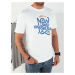 Pánske tričko s potlačou biele Dstreet RX5369