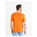 Oranžové pánske ľanové tričko Celio Delinja