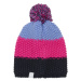 Dievčenská zimná čiapka COLOR KIDS Hat - Colorblock-5381-Pink Glo