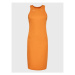 G-Star Raw Každodenné šaty Engineered Rib D21384-C678-3014 Oranžová Slim Fit