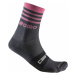 Castelli Giro 13 Stripe Sock Gray/Rosa S/M Cyklo ponožky