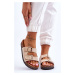 Women's Slippers Cortina Beige on the cork sole