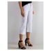 Biele capri rozšírené džínsy
