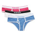 9011 DIESEL S.P.A.,BREGANZE Nohavičky - UFPNOXYTHREEPACK Uw Panties 3p modré, biele, ružové