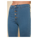 Trendyol Navy Front Button High Waist Jegging Jeans Navy