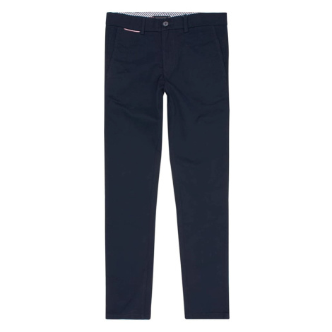 Tommy Hilfiger Nohavice - BLEECKER CHINO FLEX TRICOTINE tmavomodré