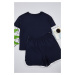 Trendyol Curve Navy Blue Knitted Pajamas Set