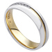 Snubný strieborný prsteň MARIAGE pozlátený žltým zlatom s Brilliance Zirconia