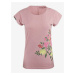 Ružové dámske kvetované tričko ALPINE PRE UDAWA