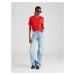 Calvin Klein Jeans Tričko  krvavo červená / biela