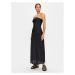 KARL LAGERFELD Letné šaty Straples Beach Dress 231W2206 Čierna Regular Fit