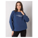 Women's dark blue sweatshirt Cherbourg without hood