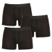 3PACK Men's Boxer Shorts Nedeto Oversize Black