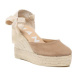 Manebi Espadrilky Wedge Espadrilles W 1.9 WV Hnedá