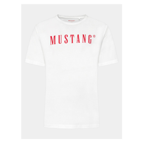 Mustang Tričko Austin 1014695 Biela Regular Fit