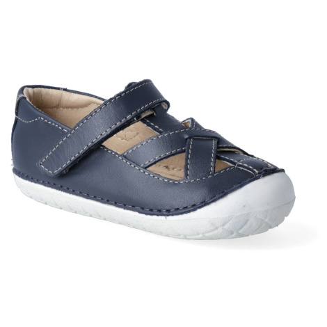 Barefoot sandálky Oldsoles - Pave Thread navy white sole