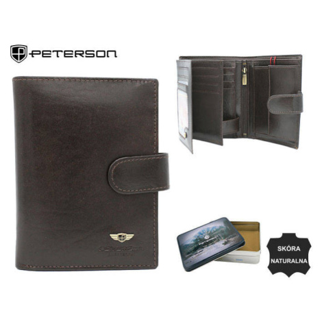 Pánska kožená peňaženka PTN 22311L D.BROWN Peterson