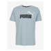 Svetlomodré pánske tričko Puma ESS+ 2 Col Logo Tee