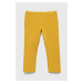 Legíny United Colors of Benetton žltá farba, jednofarebné