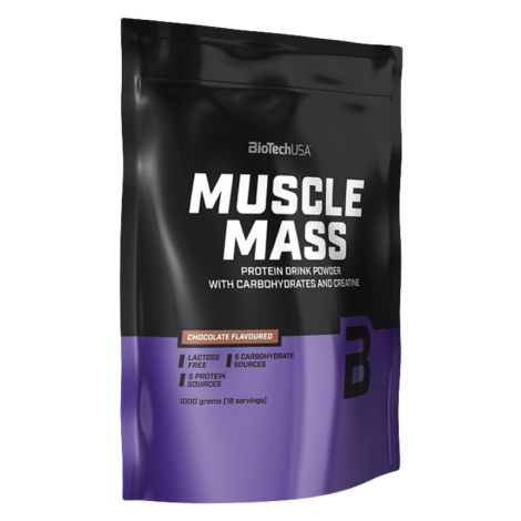 BioTech USA Muscle Mass 1000 g jahoda