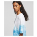 Tričko Karl Lagerfeld Tie-Dye Logo T-Shirt Modrá