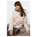 Trendyol Stone Regular Quilted Seasonal Suede Jacket Coat