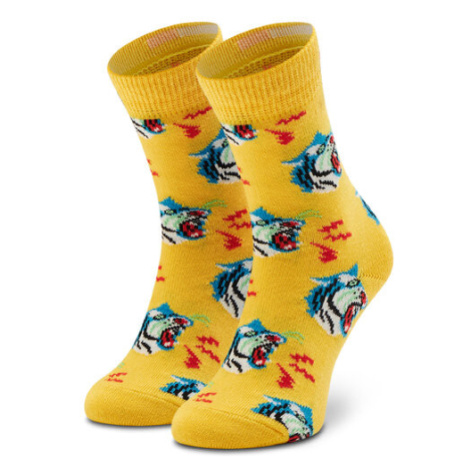 Happy Socks Vysoké detské ponožky KTIG01-2200 Žltá