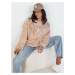 Women's oversize sweatshirt BOWLOOP beige Dstreet