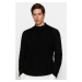 Trendyol Black Casual Regular Turtleneck Textured Knitwear Sweater