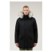 Bunda Woolrich Polar High Collar Fur Parka Black