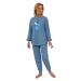 Dámske pyžamo Martel Daria - bavlna Modrá