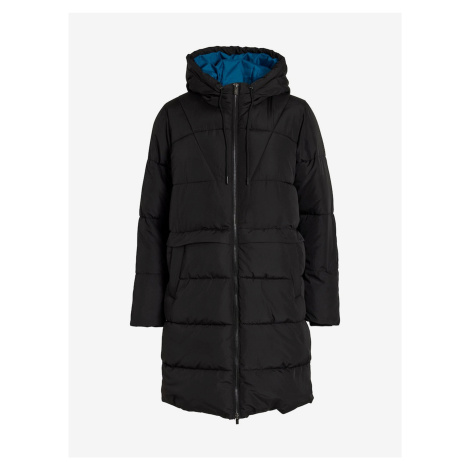 Čierny dámska zimná prešívaný kabát VILA Vikaria Padded L/S Coat