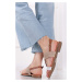 Béžovo-biele nízke sandále Hannah