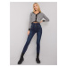 TMAVOMODRÉ DÁMSKE SKINNY DŽÍNSY NM-SP-L56.71-DARK BLUE