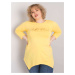 Yellow blouse with inscription