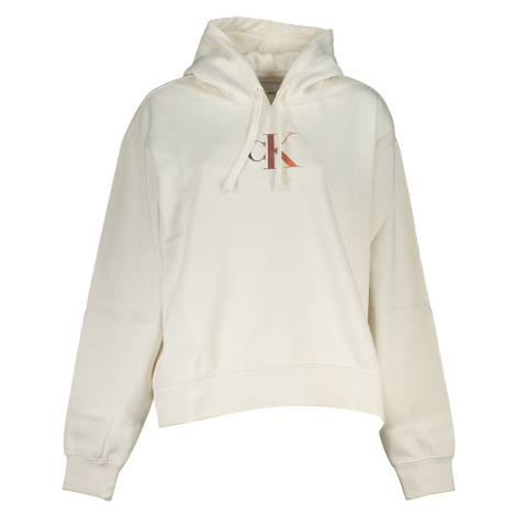 Biela mikina Calvin Klein bez zipsu
