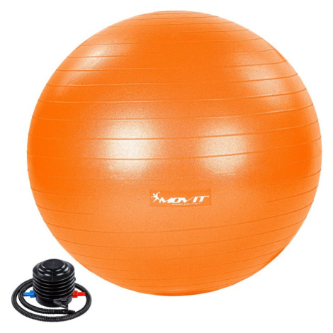 MOVIT Gymnastický míč s nožní pumpou, 85 cm, oranžový