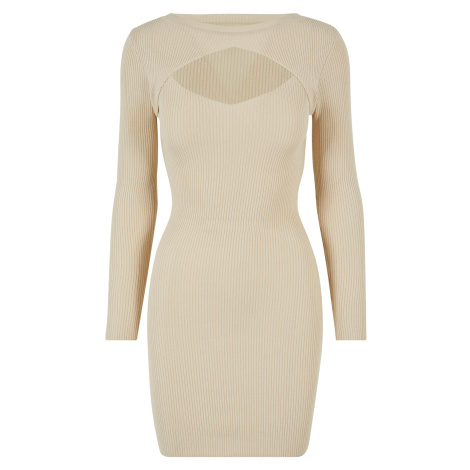 Women's dress Cut Out cream Urban Classics