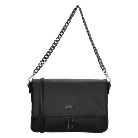 Čierna crossbody kabelka s retiazkou "Elysia"