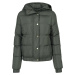 Women's Puffer Hooded Jacket - Dark Olive