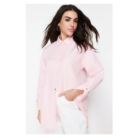 Trendyol Light Pink Cuff Detailed Woven Shirt