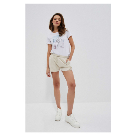 Cotton shorts with lace Moodo