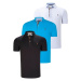 TRIPLE SET T8582 DEWBERRY MENS T-SHIRT-BLACK-WHITE-DARK TURQUOISE