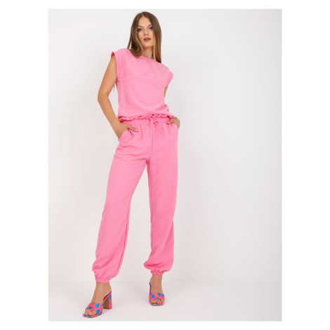 Pink casual set with trousers RUE PARIS