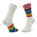 Happy Socks Ponožky Vysoké Unisex PRR01-1300 Biela