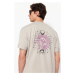 Trendyol Stone Oversize/Wide Cut 100% Cotton Mystic Printed T-Shirt