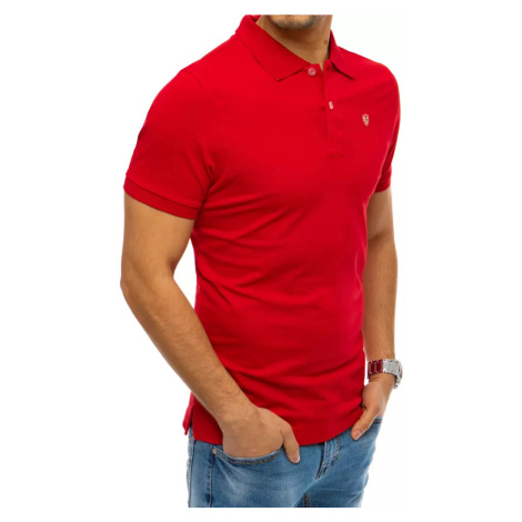 Polo shirt with a red patch Dstreet PX0426