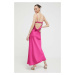Šaty Abercrombie & Fitch ružová farba, maxi, priliehavá